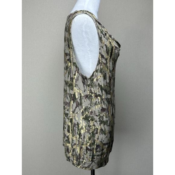 Style & Co Size XL Multicolor Print Women’s Cowl Neck Sleeveless Blouse - Picture 4 of 11